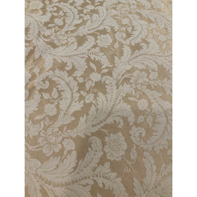 Vintage Heavyweight Damask Jacquard Weave Tablecloth in Gold & Cream - 58” X 100” - Formal Entertaining, Cottage Core, Palm Beach Regency. See Pics! For Sale In New Orleans - Image 6 of 6