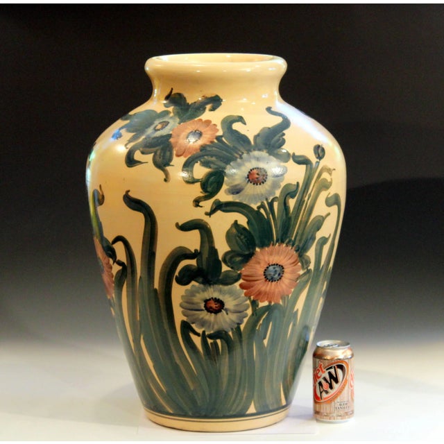 Big Rrp Co Robinson Ransbottom Roseville Garden Urn Pottery Porch Floor Vase For Sale - Image 9 of 11