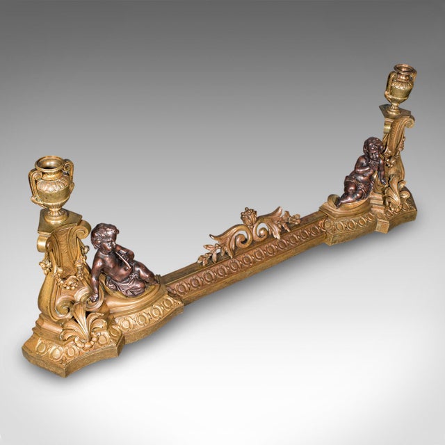Antique Adjustable Fireplace Fender, English, Bronze, Fire Kerb, Victorian, 1880 For Sale - Image 9 of 12