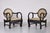 Set of Vintage Armchairs in Oak and Dedar Jacquard by Lajos Kozma, 1940s For Sale - Image 15 of 16