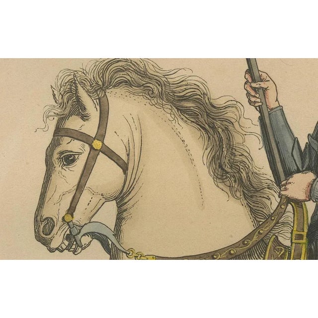 Military Costume of Jordan Orsini on Horseback, 1845, Paper For Sale - Image 4 of 10