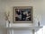 A confident mid-century abstract oil, circa 1960 — architectonic and post-cubist. A muted tonal ground of violet, mauve...