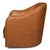 Modern Barrel-Back Swivel Lounge Chair, Chestnut Brown Leather For Sale - Image 3 of 12