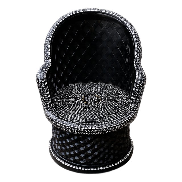 Authentic Handmade Peacock Chair – Statement Rattan Accent Chair For Sale