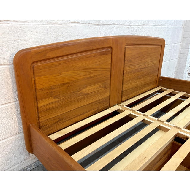 Mid-Century Modern Danish Teak Platform Bed W/ Storage For Sale - Image 9 of 16