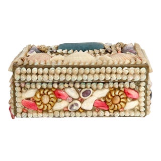 French Seaside Souvenir Shell Box For Sale