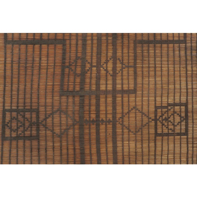Rug & Kilim Vintage Moroccan Tuareg Mat With Rhythmic Tribal Geometry - Rug & Kilim For Sale - Image 4 of 5