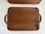 Vintage Handmade Wood Serving Trays With Hand-Forged Metal Frames – Set of 2 For Sale - Image 11 of 13