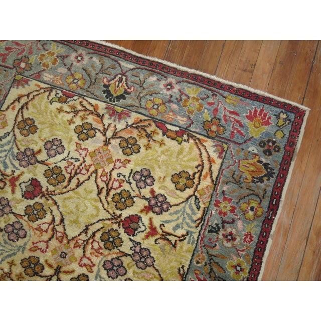 20th Century Zabihi Collection Scatter Size Turkish Rug - 3'9" x 5'6" For Sale In New York - Image 6 of 7