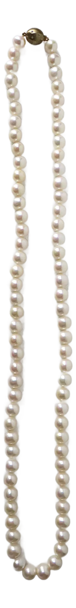 Pearl Necklace Diamond 18-Karat Gold Opera Length
