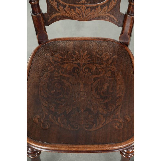 Antique Late 18th Century Art Nouveau Style Bentwood Bistro Chairs, Set of 4 For Sale - Image 9 of 14