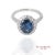 Blue 18k White Gold Natural Sapphire and Diamond Ring, Size 6.5 For Sale - Image 8 of 14