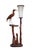 Vintage Wooden Lamp with Bird by Aldo Tura, Italy, 1950s For Sale