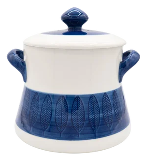 Large Blue Stewing Pot by Hertha Bengtson for Rörstrand