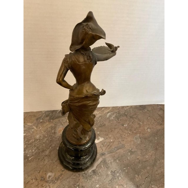 Metal Early 20th Century Patinated Bronze Rococo Style Sculpture For Sale - Image 7 of 10