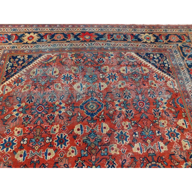 Rare Antique Persian Mahal Rug. 7'7"x 10'2" For Sale - Image 10 of 16