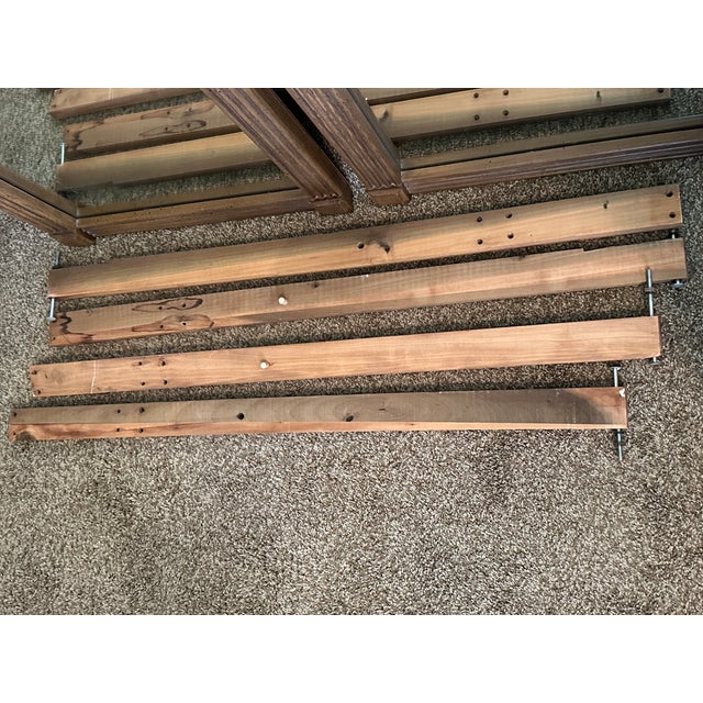Pair of Vintage Bassett Furniture Staunton Collection Pecan Dresser Mirrors For Sale - Image 9 of 9
