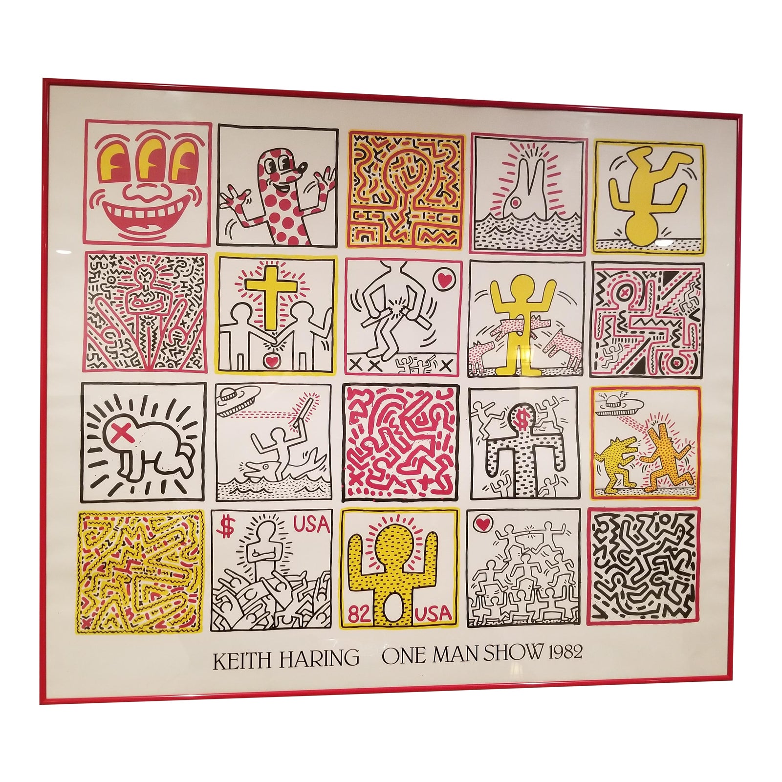 1982 Keith Haring One Man Show Poster Chairish