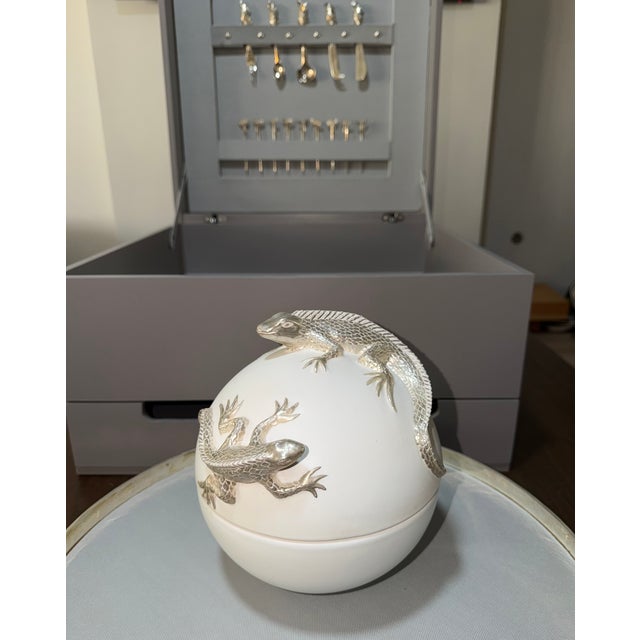 Emilia Castillo Porcelain and Silver 24 Piece Serving Service Mexico With Storage Box - 25 PCS For Sale - Image 13 of 14