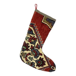 Turkish Kilim Rug Christmas Stocking For Sale