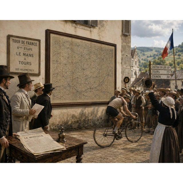 Antique Touraine Cycling Map by Edward Stanford, 1902 For Sale - Image 4 of 11