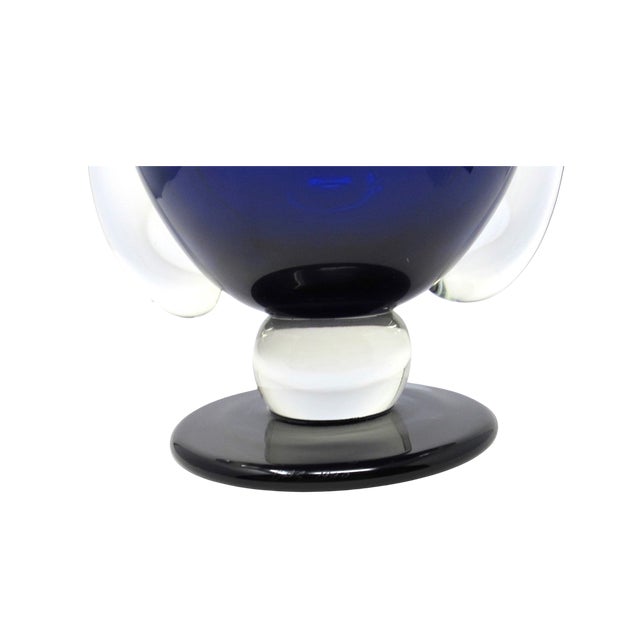 Contemporary Blue Trophy Vase by Steven Correia - Signed and Dated (1990) For Sale - Image 3 of 9
