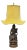 Vintage Buddhist Kuan Yin Brown Ceramic Sculpture Figure Table Lamp W/ Shade For Sale