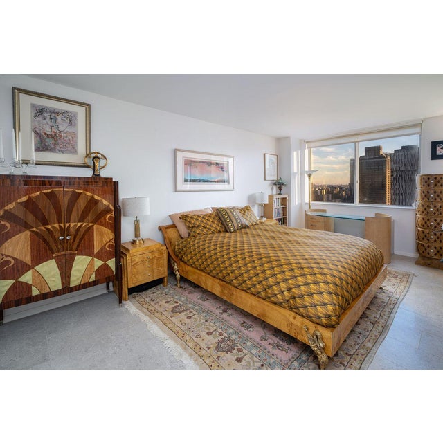 Wood Mid-Century Art Deco Burl Wood Side Table or Night Stand For Sale - Image 7 of 12