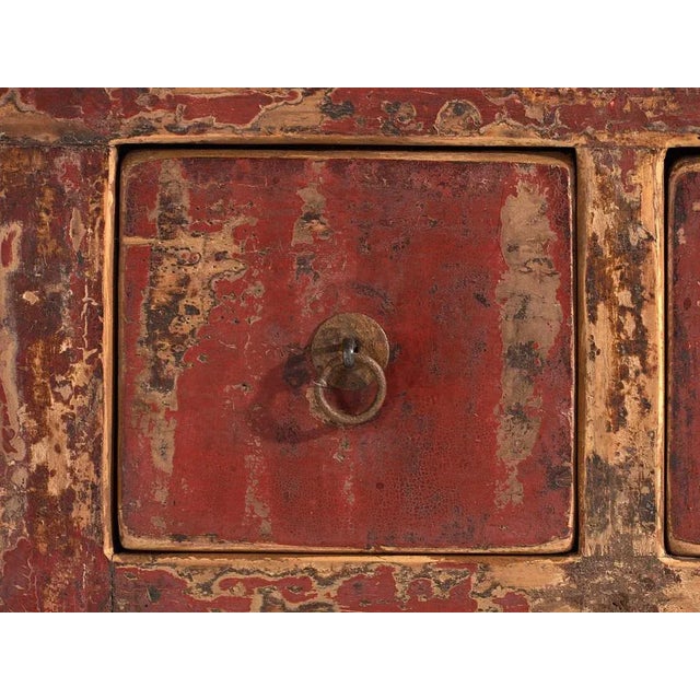Antique Oriental Cabinet with Red Patina, 1900 For Sale - Image 14 of 18