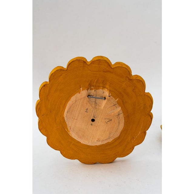 1920s Art Deco Carved and Gilded Wood Wall Candleholder, 1920s, Set of 2 For Sale - Image 5 of 12