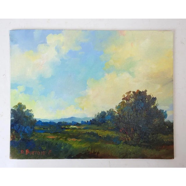Rustic Contemporary Plein Air Impressionist Landscape Painting For Sale - Image 3 of 3
