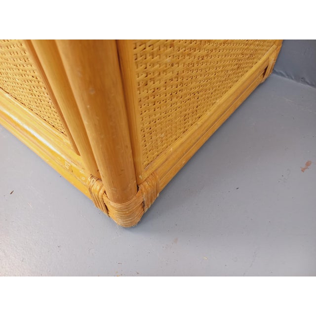 1960s Vintage Woven Rattan Sideboard, 1970s For Sale - Image 5 of 18