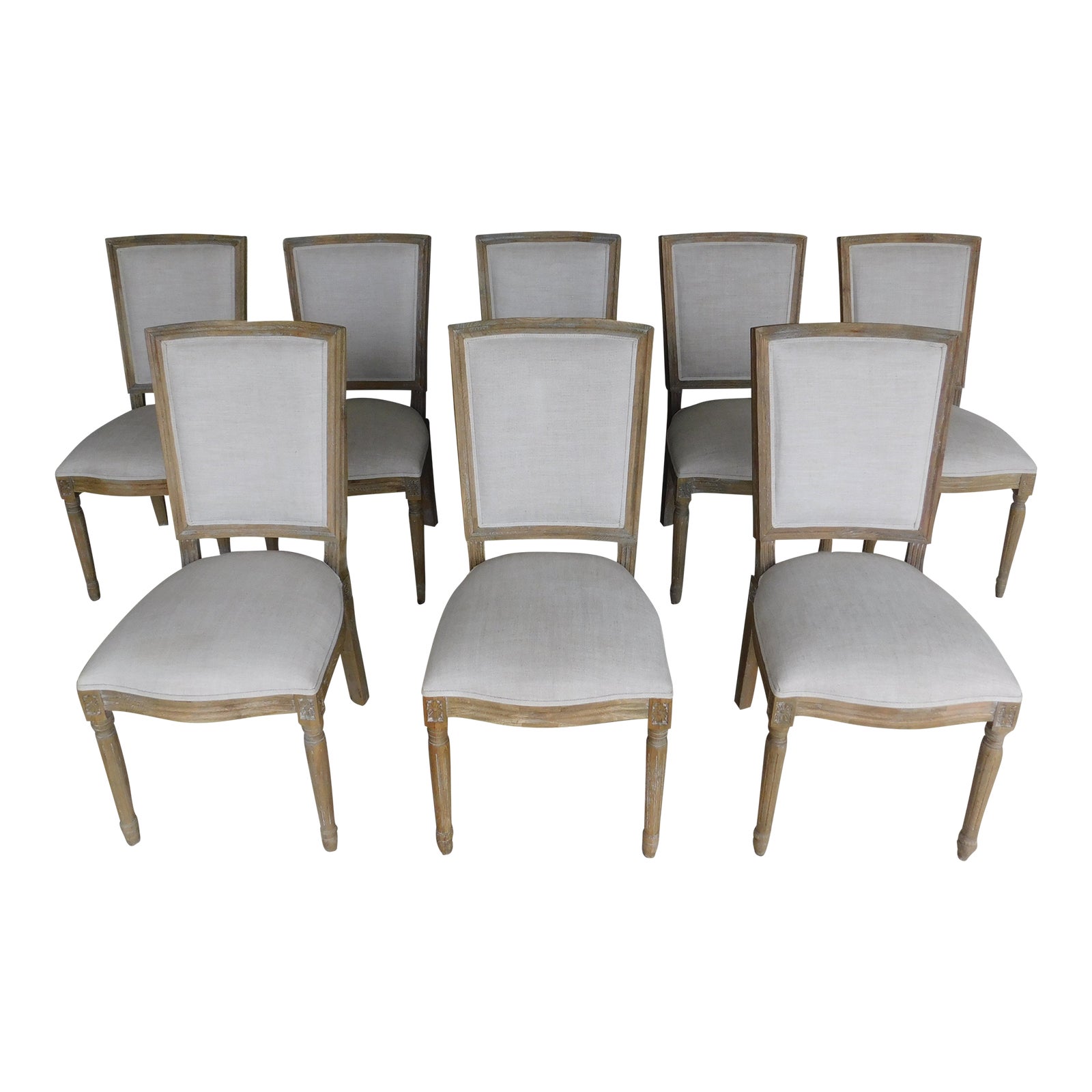 Arhaus Adele French Style Chairs Set of 8 Chairish