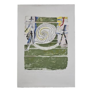 Jörgen Fogelqvist, Composition with Figures, 1977, Color Lithograph For Sale