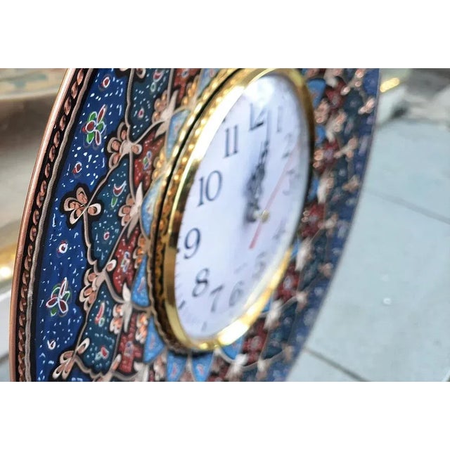 Handmade Botanical Copper Clock For Sale - Image 5 of 10