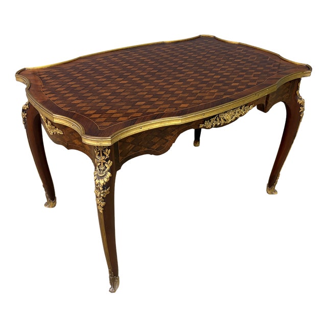 French Parquetry Coffee Table, 1910 For Sale