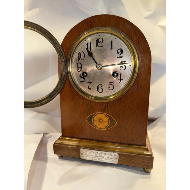 English Antique English/German Beehive Style Mantel Clock For Sale - Image 3 of 10