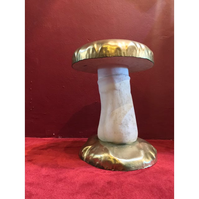 Art Deco 1930s Mushroom Stool Art Deco Cast Iron Hoffman of Pensilvania Seat Chair For Sale - Image 3 of 13