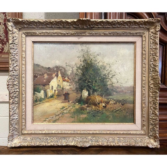 19th Century French Village Landscape Oil Painting by Eugène Galien-Laloue For Sale In Dallas - Image 6 of 14