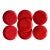 Set of 7 Red Gerz West Germany Pottery Dinner Plates For Sale