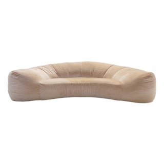 Large Croissant Sofa by Raphael Raffel for Honore Paris, 1970s For Sale