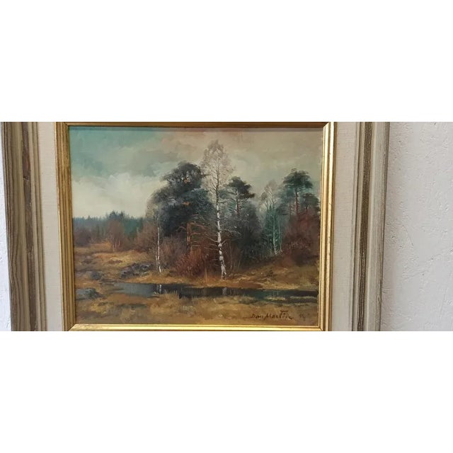 Dan Martin Masell, Forest Landscape, 1970s, Oil on Canvas For Sale - Image 4 of 13