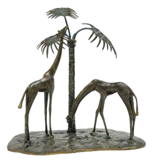 Bronze Giraffe Sculpture, 1930s