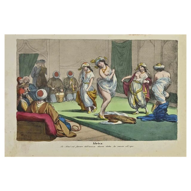 Auguste Wahlen, Ancient African Costumes, Lithograph, 1844 For Sale