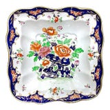 Antique Porcelain Chinoiserie Floral Dish For Sale
