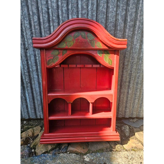 Folk Style Wooden Cabinet, 1950s-1960s For Sale - Image 10 of 10