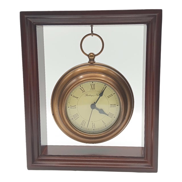 Vintage Sterling & Noble Pocket Watch Clock For Sale