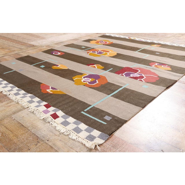 Ulla Schumacher Vintage Swedish Rollakan Rug, 05'08 X 07'05 For Sale - Image 9 of 11