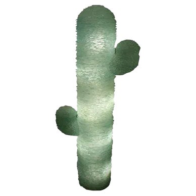 Glass Cactus by Poliarte, 1970s For Sale