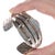 c1940 6 3/8" Navao Stamped silver and turquoise bracelet For Sale In Austin - Image 6 of 10